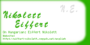 nikolett eiffert business card
